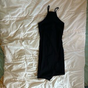 Black Asymmetrical Mini Dress